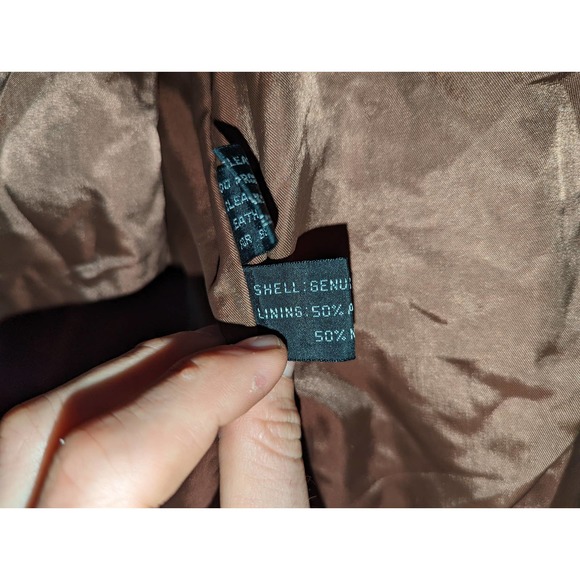 Vintage Countdown to Zero 44 Long Men size L Leather Bomber Jacket Light Brown - Picture 11 of 11